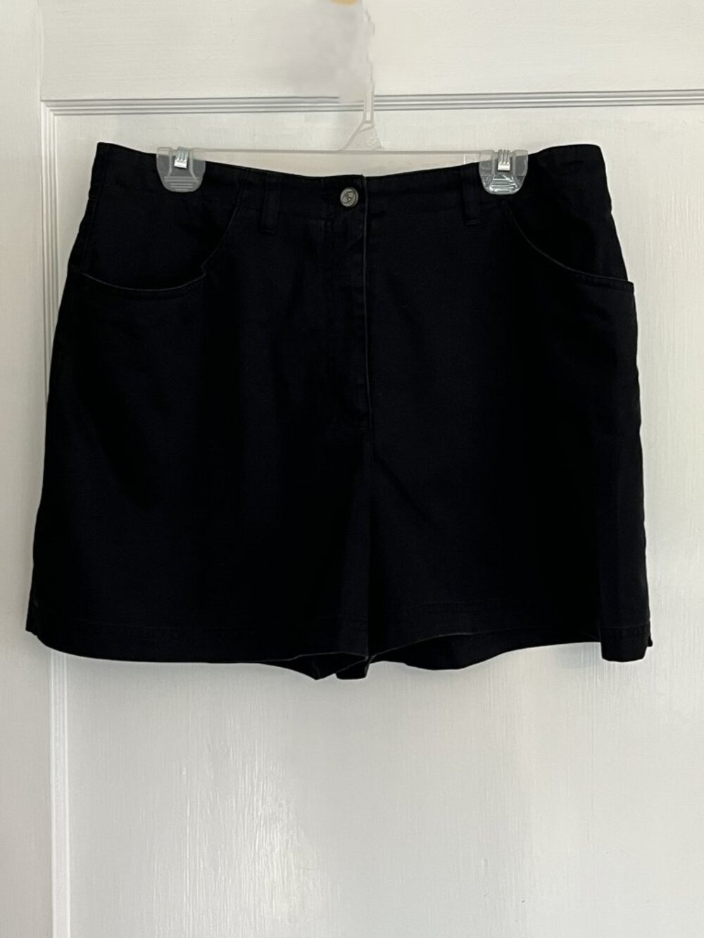 Vintage 90s Black Cotton Chino Style Shorts